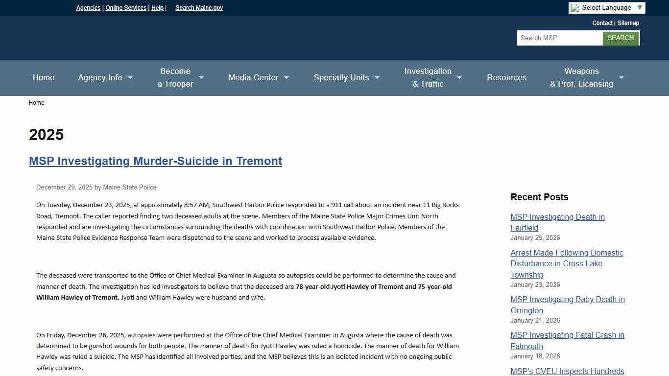 2025 Maine State Police